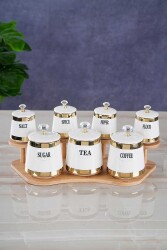 Acar 0311 La Purle Porselen 7 Lı Baharat Takımı - ACAR