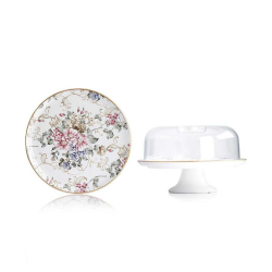 Acar 06421 Rosa Ayaklı Kek Fanus 30 Cm - ACAR