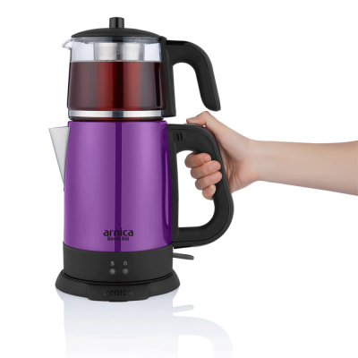 Arnıca Ih33202 Demlı Stıl Cam Cay Makınası Mor - 2