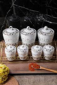Cooker Ckr2393-2392-2395 7 Lı Porselen Baharat Setı - 1