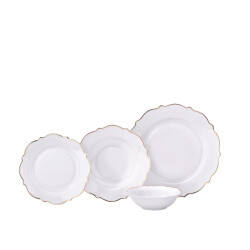 Korkmaz A 8249 Elıza Coll. 60 P Yemek Takımı Gold - KORKMAZ