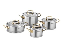 Korkmaz A1148 Prolıne 8 Prc Tencere Setı Gold - KORKMAZ