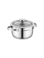 KORKMAZ A1399 MINIKA INOX TENCERE 14X7 - KORKMAZ