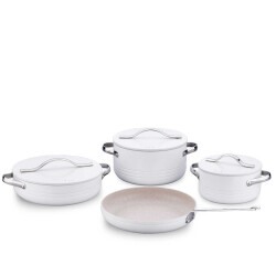 Korkmaz A2620-1 Lınea Plus 7 Parca Tencere Setı Vanılya - 1