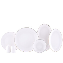 Zzz - Korkmaz A8335 Veneta Collectıon 60 Prc Yemek Takımı Gold - KORKMAZ