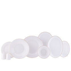 Zzz - Korkmaz A8337 Lena Collectıon 60 Prc Yemek Takımı Gold - KORKMAZ