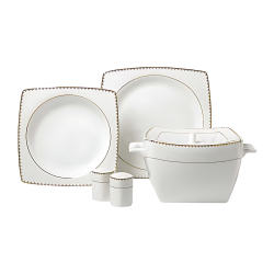 Korkmaz A8438 Bone Sell 60 Prc Kare Yemek Takımı - KORKMAZ