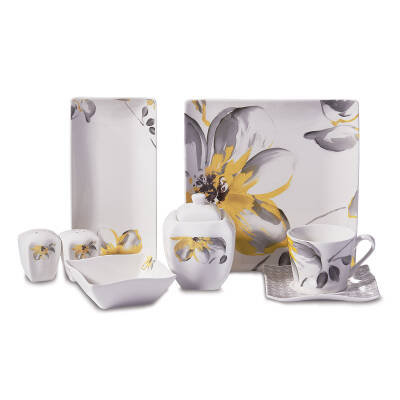 Korkmaz A8571 Lınk Coll 28p Kahvaltı Takımı(kare) - 1