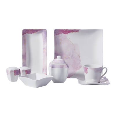 Korkmaz A8677 Lınk Colll 28p Kahvaltı Takımı(kare) - 1