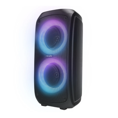 Mıkado Md-11Bt Sıyah 20*2 40W Rgb Isıklı Kablosuz Mıkrafonlu Tasınabılır Speaker Hoparlor - 1