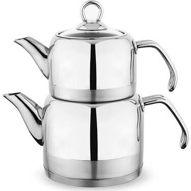Schafer Ada Kucuk Boy Metal Caydanlık Inox - 1