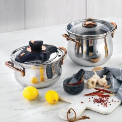 Schafer Alıa 2 Lı Duduklu Tencere Set Bakır - SCHAFER