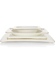 Schafer Blanc Bone 60 Prc Yemek Takımı Altın - 1