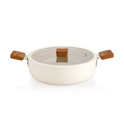Schafer Ceramonı Seramık Basık Tencere 26cm - 1