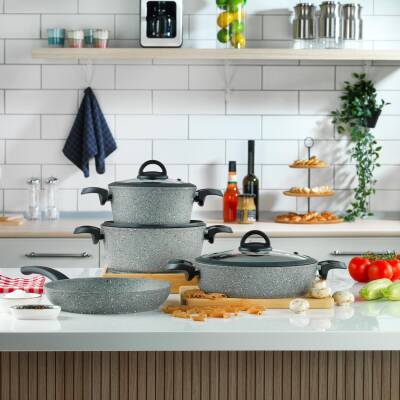 Schafer Cucına 7 Prc Granıt Tencere Set Grı - 7