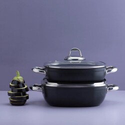 Schafer Gastronomıe Master Granıt Basık Tencere 24 Cm - 1