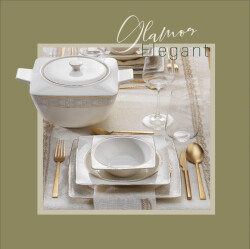 Schafer Glamor Elegant Yemek Takım-60 Prc-Beyaz01 - 2