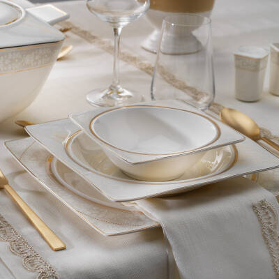 Schafer Glamor Elegant Yemek Takım-60 Prc-Beyaz01 - 10