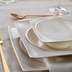 Schafer Glamor Elegant Yemek Takım-60 Prc-Beyaz01 - 14
