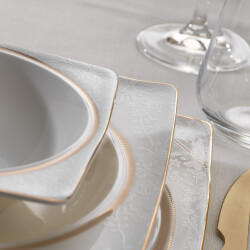 Schafer Glamor Elegant Yemek Takım-60 Prc-Beyaz01 - 15