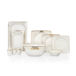 Schafer Glamor Regal 60 Prc Yemek Takımı Gold - SCHAFER