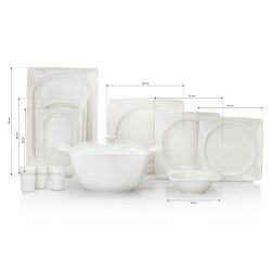 Schafer Glamor Sense 60 Prc Yemek Takımı Beyaz04 - 1
