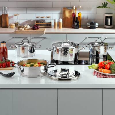 Schafer New Prıme Celık Tencere Setı 8 Parca- Inox - 5