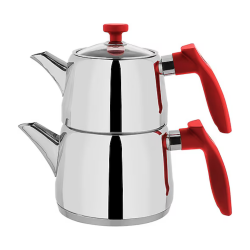 Schafer Rot Orta Boy Celık Caydanlık Takımı - SCHAFER