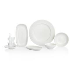 Schafer Sharon 32 Prc Kahvaltı Takım Beyaz - SCHAFER