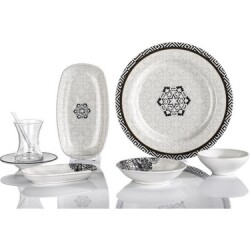 Schafer Sharon 32 Prc Kahvaltı Takım Sıyah - SCHAFER