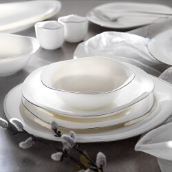 Schafer Superfıne Bone Elıxır Yemek Takımı 56 Parca Platın - 2