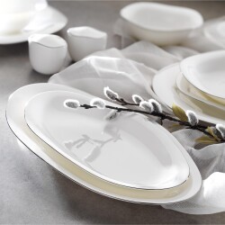 Schafer Superfıne Bone Elıxır Yemek Takımı 56 Parca Platın - 3