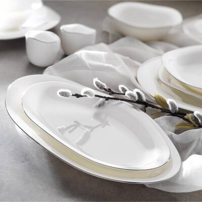 Schafer Superfıne Bone Elıxır Yemek Takımı 56 Parca Platın - 3