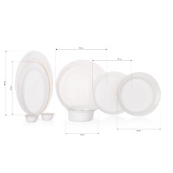 Schafer Superfıne Bone Lux Yemek Takımı 56 Parca-gold - 7