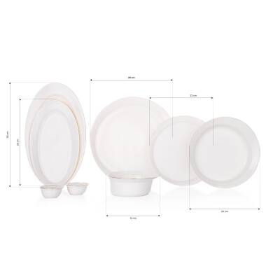 Schafer Superfıne Bone Lux Yemek Takımı 56 Parca-gold - 7
