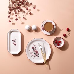 Schafer Swanky 32 Prc Kahvaltı Takımı Kırmızı01 - 2