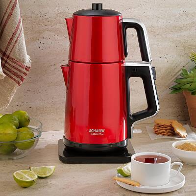 SCHAFER TEAFORM PLUS PASLANMAZ CELIK CAY MAKINESI KIRMIZI - 2