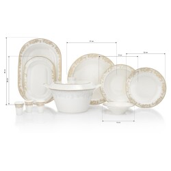 Schafer Tılsım Bloomfest 60 Prc Yemek Takımı Gold - 1