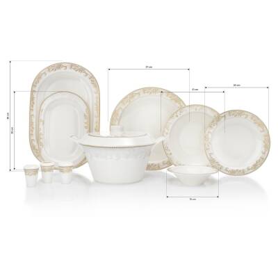 Schafer Tılsım Bloomfest 60 Prc Yemek Takımı Gold - 1