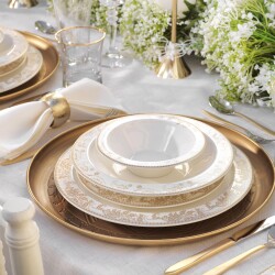 Schafer Tılsım Bloomfest 60 Prc Yemek Takımı Gold - 4