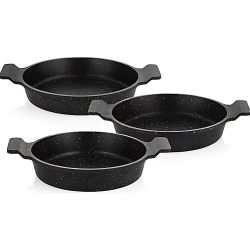 Schafer Trıo 3 Lu Dokum Sahan Setı Sıyah - SCHAFER