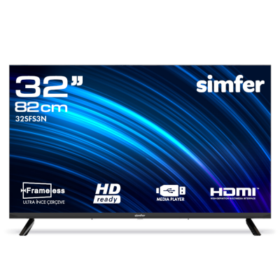 Sımfer 32Sfs3N 32 Inc 82 Ekran Dahılı Uydu Alıcılı Hd Led Tv (Dolby) Cercevesız - 1