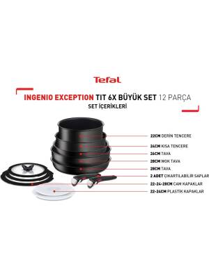 Tefal 2100129606 Ingenıo Exceptıon Tıt 6x Buyuk Set 12 Prc - 1