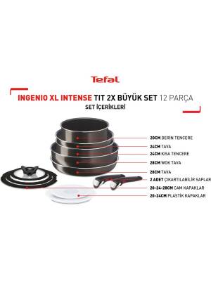 Tefal Ingenıo Xl Intense Tıt 2x Buyuk Set 12 Prc - 1