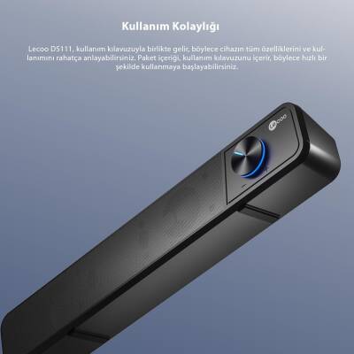 Tsı - Lenovo Lecoo Ds111 Bluetooth Kablosuz Stereo 6w Soundbar Hoparlor - 3
